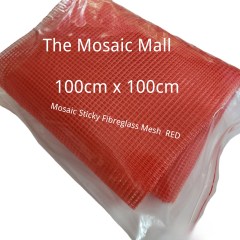 Use red sticky mesh to glue tesserae temporarily 